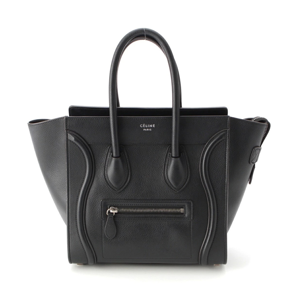 Celine Luggage Tote Shopper Leather Handbag Black